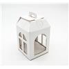 Aurora Store 50 Scatole in Cartone Bianco Lanterna con Finestra 10x10x14 cm bomboniera Matrimonio Comunione Battesimo