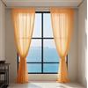 Lukery Tende per Interni, Tende per Interni Tende Moderne Trasparenti 2 Pezzi Tende Camera da Letto Arioso, Tende Soggiorno per Soggiorno Camera da Letto Finestra (100x250cm,Arancione)