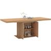 IDMarket - JULIETTE Tavolo da pranzo allungabile per 6-10 persone con doghe in legno e contenitore 160-200 cm