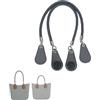 Generico 2 Pezzi Manici Borsa,Manici per Borse Uncinetto,Manici per Borse Lunghi Corti Sottili Manici in Pelle PU tracolle per O Bag Manici per Borse da Tenere a Mano per la Realizzazione (Grigio scuro, 68CM)