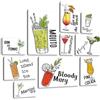 Giallobus - Set 10 Quadri Multi Pannello - Drink - Cocktail - Legno MDF - | 2 x 42x29,7cm | 4 x 29,7x21cm | 4 x 21x14,85cm | - Pronti da Appendere - Quadri Moderni per la casa