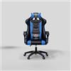 Cybert Sedia da Gaming Gamer Poltrona da Ufficio Scrivania Girevole Braccioli Design Ergonomico Supporto Lombare Meccanismo di Inclinazione Nero-Rosso (Nero/blu)