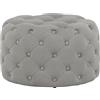 Totò Piccinni Pouf CHESTER design vintage retrò classico trapuntato (Pouf, 3D Grigio)