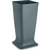 Acan Tradineur Portaombrelli in Plastica Quadrato Wet Design Moderno Porta Ombrello Decorazione Made in Spagna (Grigio 51,5 x 26 x 26 cm)