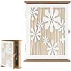 BlyeMichdi Cassetta Portachiavi da Parete in Legno, Cassetta Portachiavi da Muro, Appendi Chiavi a Muro con 6 Ganci, Cassetta Porta Chiavi per Corridoio D'ingresso Camera da Letto, 26 X 20 X 6 Cm