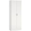 Arreditaly Armadio Multiuso Con 2 Ante Battenti e Ripiani Interni Armadietto Mobile Salvaspazio Per Bagno Lavanderia Ingresso Camera da Letto 70 x 36 x 180.9 Cm Bianco