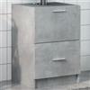 IBUQDDV Mobiletto Bagno Grigio Cemento Legno Multistrato 40x30x59 cm con Ante, Mobile Sottolavabo Ampio Spazio di Stoccaggio Resistente all'Umidità per Bagno Moderno e Organizzato