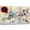 Printed Paintings Stampa su Tela 3 Parti(120x80cm): Wassily Kandinsky - Composizione 8 (1923)