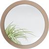 Vladon Specchio Globe 50 cm, Specchio da Parete Rotondo Decorativo per Corridoio e Soggiorno con Cornice in MDF in Ottica Bronzo