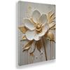 Giallobus - Quadro - 09- Flower Relief - Tela Canvas Telaio Standard - 35x50 - Pronto da Appendere - Quadri Moderni per la casa