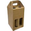 Generico 10 scatole Porta Bottiglie Birra portabottiglie Mini Box per Bottiglia Collo Lungo Long Neck 4 posti 13x13x21 cm