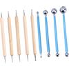 SHINEOFI Set 10 Pezzi Attrezzi per Ceramica e Argilla Punta Arrotondata, Leggero in Plastica e Acciaio Inox, per Pittura Acquerello e Modellazione Fai da Te