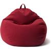 Lumaland Poltrona a Sacco Comfort Line - XL - 90x110x50 cm - Bean Bag Interno ed Esterno per Giardino, Salotto, Balcone - Pouf Elegante e Morbido Outdoor & Indoor - Rosso
