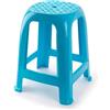 Acan Tradineur Sgabello in Plastica con Poggiapiedi Seduta 26x26cm Panca Multiuso Cucina Soggiorno Bagno Casa Made in Spagna Colore Azzurro 46,2x36,5x37cm