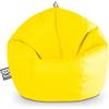 Happers Pouf Bambini Poltrona Morbida a Sacco per Sedersi con Imbottitura Puff per Gioco Relax Lettura Puffo Interno Ecopelle Quotidiano di lunga Durata Giallo