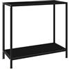 vidaXL Tavolo Consolle Elegante Moderno Tavolino Servizio Arredi Interni Ingresso Soggiorno Mobili Casa Nero 80x35x75 cm in Vetro Temperato