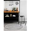 benuta Cleo 4053894842580 - Tappeto rotondo per interni ed esterni, diametro 120 cm, colore: Bianco/Nero