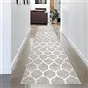CARPETIA Tappeto marocchino per Corridoio e Soggiorno | facile da pulire | grigio Dimensione 80 x 300 cm