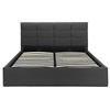 AVANTI TRENDSTORE, Calabria, Letto imbottito con contenitore idraulico con doghe in colore antracite misure 140x200cm