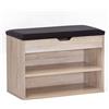 FineBuy Panchina per Scarpe Sonoma con Seduta 60x40x30 cm Scarpiera Salvaspazio Slim | Portascarpe Ingresso | Panca del Corridoio Moderna