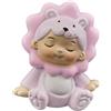 Doni Bomboniere Nascita 12PZ Magnete con Bimba Leoncino Rosa Segnaposto Calamita Confettata Gadget Tema Primo Compleanno Femminuccia Giungla Pensierini di Fine Festa Teneri Idee Regalo Complete