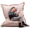 Avalon - Puff Poltrona Sacco Cuscino Gigante Thin 600L Deluxe Sfoderabile, Pouf Sacco Sartoriale, Bean Bag Tessuto Antistrappo/Impermeabile con Sacca Interna, Made in Italy (200x140cm-Corda)