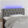 IBUQDDV Testiere Letto Matrimoniale Testiera Letto Matrimoniale Testiera Letto Una Piazza E Mezza Spalliera Letto Matrimoniale Testiera a LED Grigio Scuro 90x7x78/88 cm in Tessuto per Camera Degli Ospiti