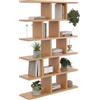 KUBUTKU Mensola da parete 100 x 70 x 18 cm, design Mordern libreria, per soggiorno, camera da letto, ufficio e cucina (ontano), REGAL-02