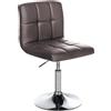 CLP Sedia Lounge Design Palma V2 In Similpelle Trapunta I Sedia Sgabello Girevole E Imbottita Colore:marrone