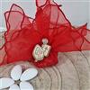 Sindy Bomboniere Sacchetti con Applicazioni bomboniere Offerta (20 Sacchetti Rossi Cresima Legno)
