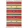 Confezioni Giuliana Tappeto Kilim Arancio Verde Puro Cotone Etnico Classico Passatoia Cucina Ingresso, cm. 90x150