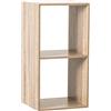 5 five simply smart 5five - Estantería Mix'n'Modul de 2 compartimentos - Efecto madera natural - An. 35 x Pr. 32 x Al. 68 cm - Mueble de almacenaje para salón, dormitorio y oficina
