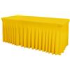 FANSU Tovaglia in Spandex Rettangolare, Gonne Tovaglia Gonne per Tavolo Feste Tovaglie Antimacchia Elastico Elasticizzato per Matrimonio Nozze Banchetto Compleanno (6FT/183x76cm,Giallo C)