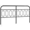 vidaXL Testiera di Ricambio in Metallo Nero 183 cm, testiera letto, testiera in metallo, testata per letto matrimoniale, testata letto, testiera per letto doppio