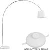 V-TAC PORTALAMPADA E27 PIANTANA CROMO MARMO BIANCO VT-7451-LED8565