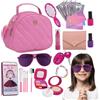Penlimly Set di borse da gioco per bambini, borsa da gioco per bambini - Kit di giocattoli per borsetta per bambina 27X Set di giochi di finzione,Include portafoglio, telefoni, occhiali da sole,