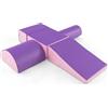 RELAX4LIFE Set da Gioco con Blocchi in Schiuma per Arrampicarsi e Gattonare, Giocattoli Educativi per Bimbi con Colori Vivaci e Forme Diverse, per Soggiorno, Cameretta e Asilo Nido (Viola+Rosa)