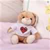 Wanapix | Coniglio Peluche Personalizzato con Foto e Testo | Peluche San Valentino | Idee Regalo Originale | Coniglietto | 14x19 cm