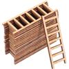 SUPVOX 30 Mini Scala in Legno per Miniature Scaletta Compattta e Decorativa per Casa delle Bambole Modellino per Paesaggio e Presepe Accessori DIY per Scene e in Miniatura