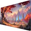 ymyukop Riftbound TCG Playmat 24x14 Pollici con marcatore di zona design non ufficiale inclusa borsa per il trasporto gratuita per giochi da tavolo (Rovine nel profondo della foresta)