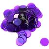 TG,LLC Treasure Gurus - Set di 100 fiches da bingo in plastica trasparente, 2,2 cm, colore: viola