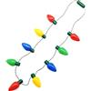 Generico Collana luminosa natalizia, accessorio indossabile per feste di Natale per bambini, 9 lampadine LED con 3 modalità flash, divertenti regalo per albero, compleanno, eventi, feste occasionali