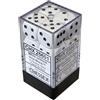 Chessex CHX25601 - Set di dadi opachi, 12D6, bianco/nero, taglia unica, multicolore