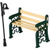 Mikinona Panca Miniatura per Giardino in Lega, Decorazione Realistica per Casa delle Bambole e Giardinaggio in Miniatura