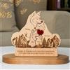 WEIYOUDP Puzzle personalizzato in legno con lupo con 2-6 cognomi, personalizzabile con nomi dei membri della famiglia, regalo per mamma e papà, festa della mamma, festa del papà, decorazione per