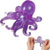 Nexoria Polpo Squishy, giocattolo per alleviare lo stress, con glitter, polpo scintillante, per ufficio, viaggi (C)
