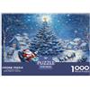 UXINYOUME Albero di Natale Puzzle IntRattetetototenimento Creativo 1000 Pezzi Natale Eve Puzzle Di Autotone Decorazione Perfetta Classici Giochi Per Uomini E Donne 38x26cm/1000pcs