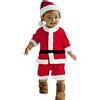 Generico Vestito Babbo Natale per Bambino Bambina Costume Babbo Natale Rosso Christmas Santa Set in Pile Abbigliamento Natalizio per Ragazzi e ragazze Top+Cappello+Pantaloni