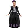 Funidelia | Costume di Catrina per il Giorno dei Morti per bambina Teschio messicano & Halloween - Costume per bambini e accessori per Feste, Carnevale e Halloween - Taglia 7-9 anni