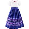 LCXYYY Luisa Cosplay Costume Magica Famiglia Madrigal Mirabel Bambina Vestito da Ballerina per Dress up Halloween Natale Carnevale Principessa Compleanno Fancy Party Vestito Taglia 3-12 Anni